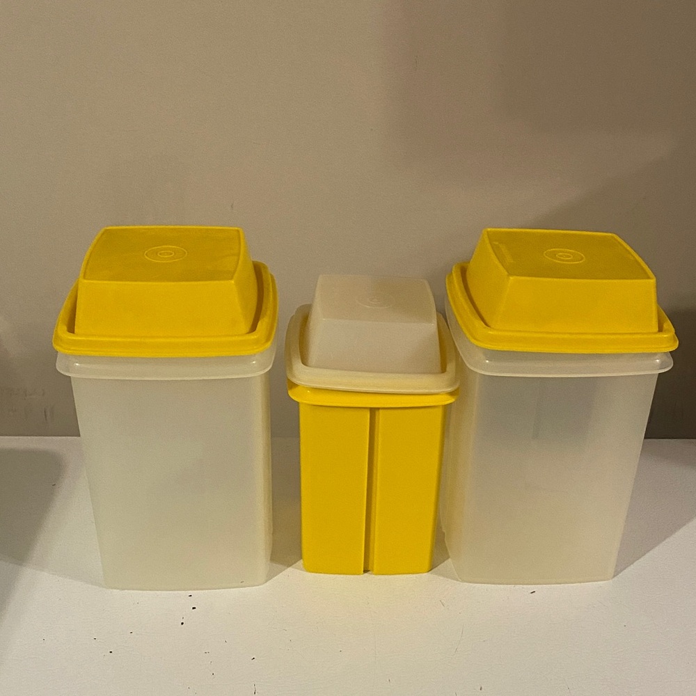 Tupperware Yellow Storage Set
